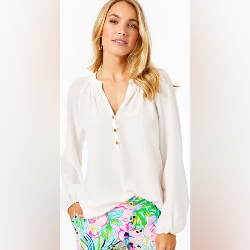 Lily Pulitzer 100% Silk Blouse
